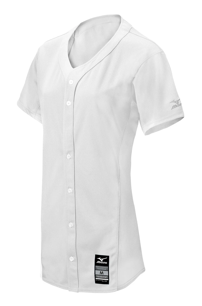 Mizuno Girls Pro Full-Button Game Jersey 2 Mizuno Girls Pro Full-Button Game Jersey - Image 2