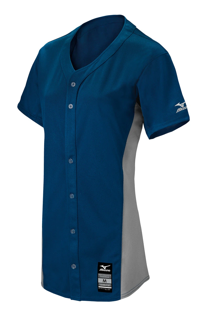 Mizuno Girls Pro Full-Button Game Jersey 4 Mizuno Girls Pro Full-Button Game Jersey - Image 4