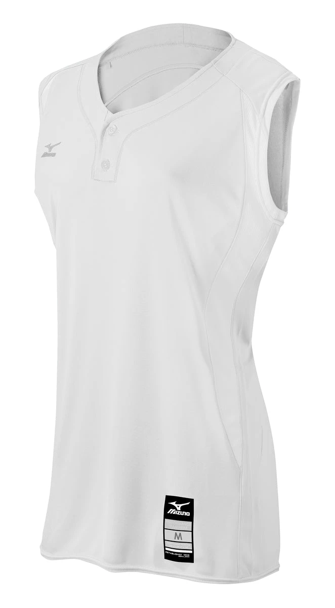 Mizuno Girls Elite 2-Button Sleeveless Game Jersey 2 Mizuno Girls Elite 2-Button Sleeveless Game Jersey - Image 2