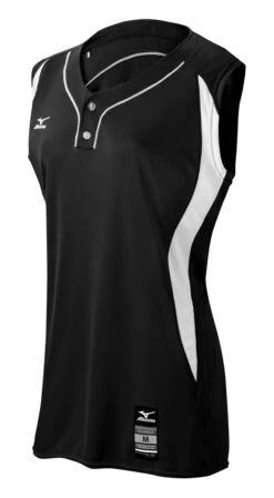 Mizuno Girls Elite 2-Button Sleeveless Game Jersey 17 Mizuno Girls Elite 2-Button Sleeveless Game Jersey -Baseball Bargains Store 350606 9000