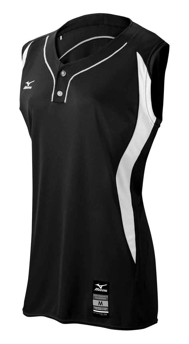 Mizuno Girls Elite 2-Button Sleeveless Game Jersey 8 Mizuno Girls Elite 2-Button Sleeveless Game Jersey - Image 8
