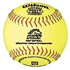 Wilson - 12" Official Pony League Fastpitch Softball - A9075BSST